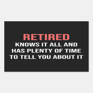 Funny Retirement Sticker