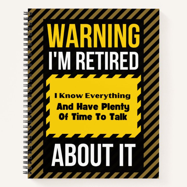 Funny Retirement Zitat Warnung Ich bin Rent-Retire Notizbuch (Vorderseite)