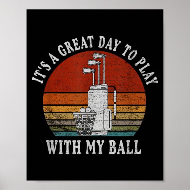 Funny Retre Golf Tee For Men Golf,funny Srt Father Poster (Vorne)