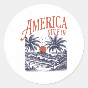 Funny Retro 2025 Grunge Design, Golf von US Amerik Runder Aufkleber
