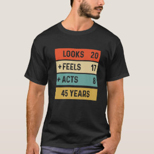 Funny Retro 45. Geburtstag 45 Jahre alt Geboren 19 T-Shirt