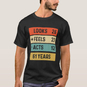 Funny Retro 61. Geburtstag 61 Jahre alt Geboren 19 T-Shirt