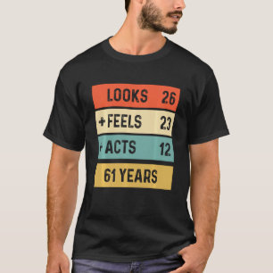 Funny Retro 61. Geburtstag 61 Jahre alt Geboren 19 T-Shirt