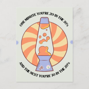 Funny Retro 70er Postkarte