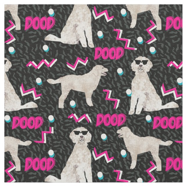 Funny Retro 80er Goldendoodle Doodle Stoff (Nahaufnahme)
