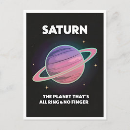 Funny Retro 80er LoFi Vaporwave Planet Saturn Postkarte
