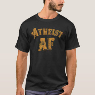 Funny Retro Atheist AF Throwback Style T Shirt