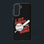 Funny Retro Baseball ich treffen Bomben für heiße  Samsung Galaxy Hülle<br><div class="desc">Funny Retro Baseball ich treffen Bomben für heiße Mamas</div>