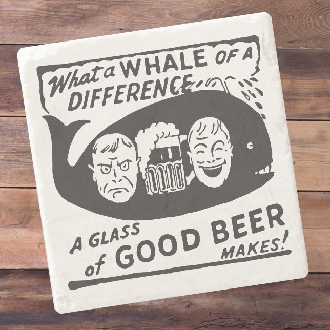 Funny Retro Beer Cartoon Steinuntersetzer (Von Creator hochgeladen)