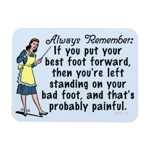 Funny Retro Beste Foot Demotivation Magnet