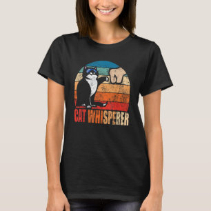 Funny Retro Beste Katze Whisperin mit Fist Bump Ge T-Shirt