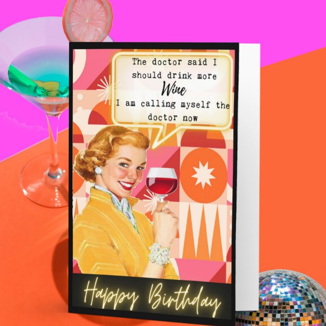 Funny Retro Birthday Card Best Friend - Humor Doct Karte (Von Creator hochgeladen)