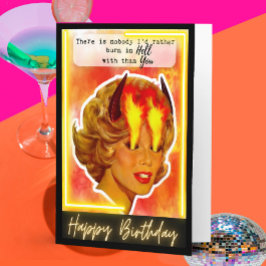 Funny Retro Birthday Card Best Friend-Sassy - Burn Karte