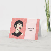 Funny Retro Birthday Card mit Cartoon Lady
