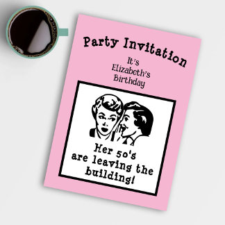 Funny Retro Birthday jede zeitliche Einladung
