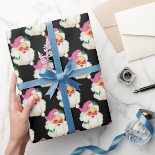 Funny Retro Black Santa Claus Weihnachten Weihnach Geschenkpapier