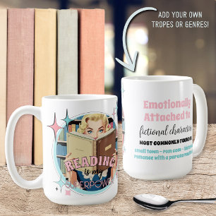 Funny Retro Book Lovers Zitate Tasse für ihre Lieb
