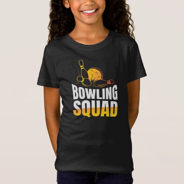 Funny Retro Bowling Squad Team Girls' T-Shirt (Vorderseite)