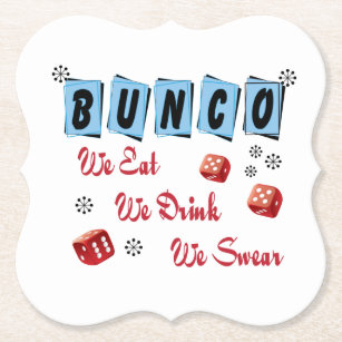 Funny Retro Bunco Drink  Untersetzer