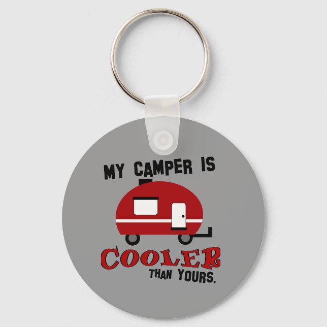 Funny Retro Camper Schlüsselanhänger (Vorderseite)
