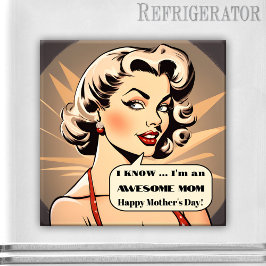 Funny Retro Cartoon Muttertagsmagnet Magnet
