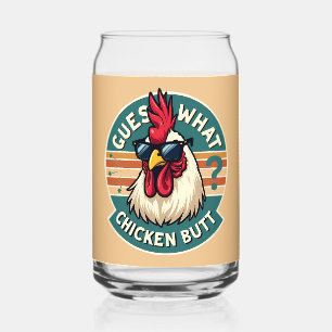 Funny Retro Chicken Hintern Jodesign Dosenglas