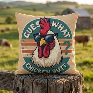 Funny Retro Chicken Hintern Jodesign Kissen