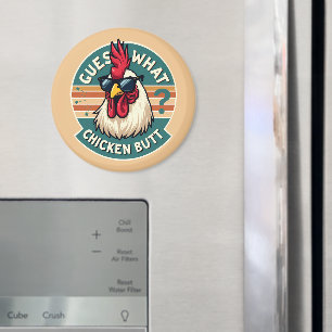 Funny Retro Chicken Hintern Jodesign Magnet