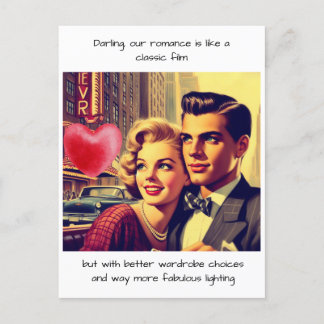 Funny Retro Comic Postkarte