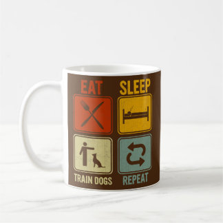 Funny Retro Design für Männer Frauen essen schlafe Kaffeetasse