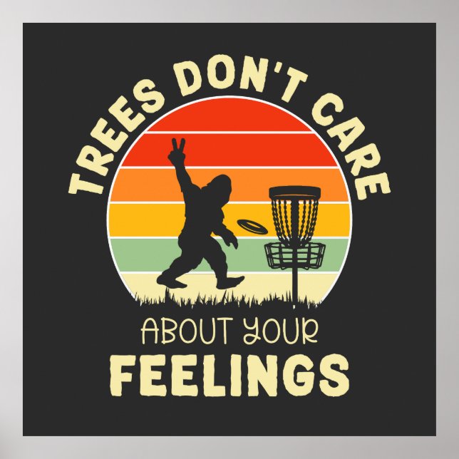 Funny Retro Disk Golf Design | Frisbee Lovers Poster (Vorne)