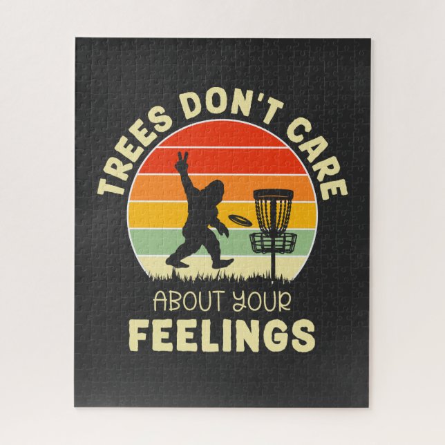 Funny Retro Disk Golf Design | Frisbee Lovers Puzzle (Vertikal)