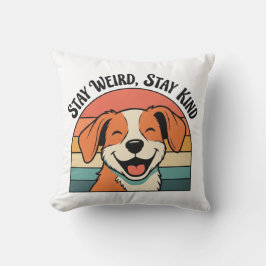 Funny Retro Dog Square Throw Pillow Kissen