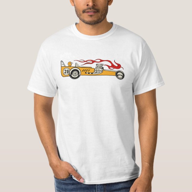 Funny Retro Drag Car T-Shirt (Vorderseite)
