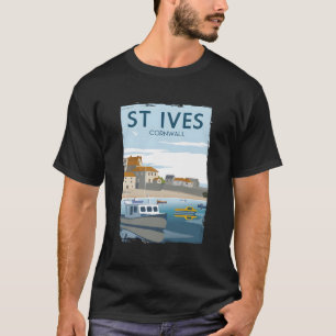 Funny Retro England St Ives Cornwall Reiseplaner T-Shirt