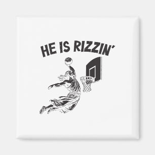 Funny Retro Er ist Rizzin Christlich Ostern spiele Magnet