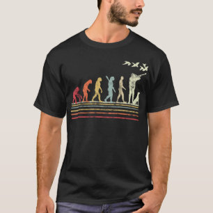 Funny Retro Evolution Duck Jagen Ente a women T-Shirt