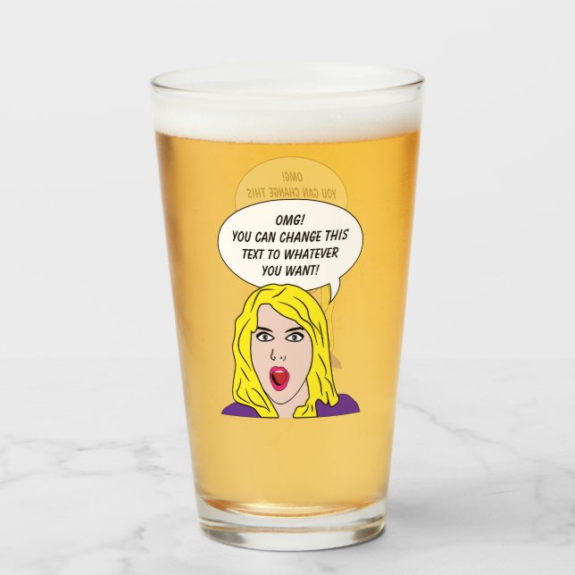 FUNNY RETRO FRAMAN-Zoll Glas (Rückseite (gefüllt))