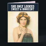 FUNNY RETRO FRAU BIRTHDAY CARD FÜR SIE DANKESKARTE<br><div class="desc">FUNNY GREETING CARD FÜR SIE</div>