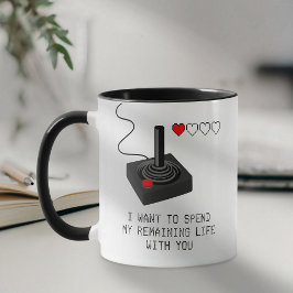 Funny Retro Gamer Valentine Liebe Tasse