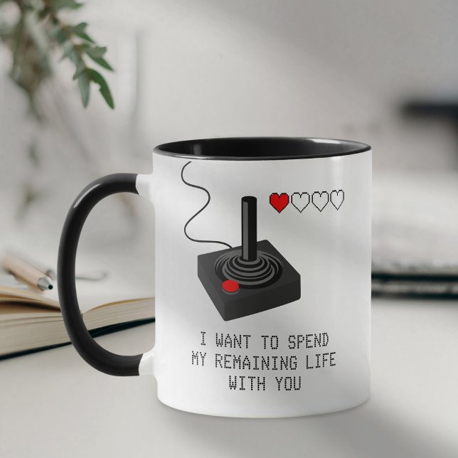 Funny Retro Gamer Valentine Liebe Tasse (Von Creator hochgeladen)
