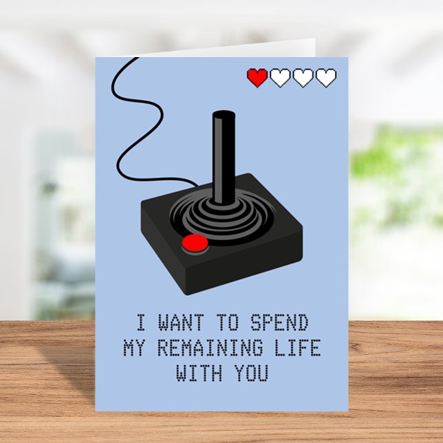 Funny Retro Gamer Valentinstag Karte (Von Creator hochgeladen)