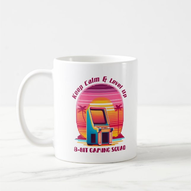 Funny Retro Gaming 80er Arcade 8-Bit Gamer Spaß Kaffeetasse (Links)