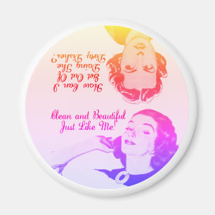 Funny Retro Geschirrspülmaschine Saubere dreckige  Magnet