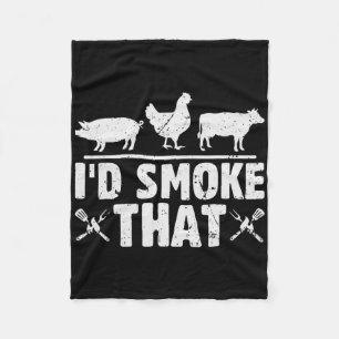 Funny Retro Grillen Party Raucher Koch Vater ich r Fleecedecke