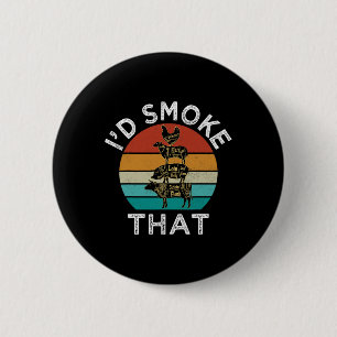 Funny Retro Grillen Party Smoker Koch Vater Gesche Button