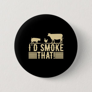 Funny Retro Grillen Party Smoker Koch Vater Gesche Button