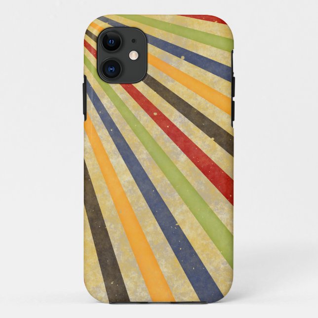 Funny Retro Grunge Rays + Ihre Idee Case-Mate iPhone Hülle (Rückseite)