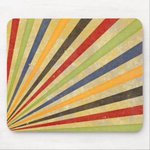 Funny Retro Grunge Rays + Ihre Idee Mousepad