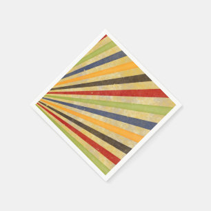 Funny Retro Grunge Rays + Ihre Idee Serviette